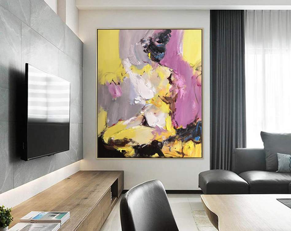 contemporary purple wall art